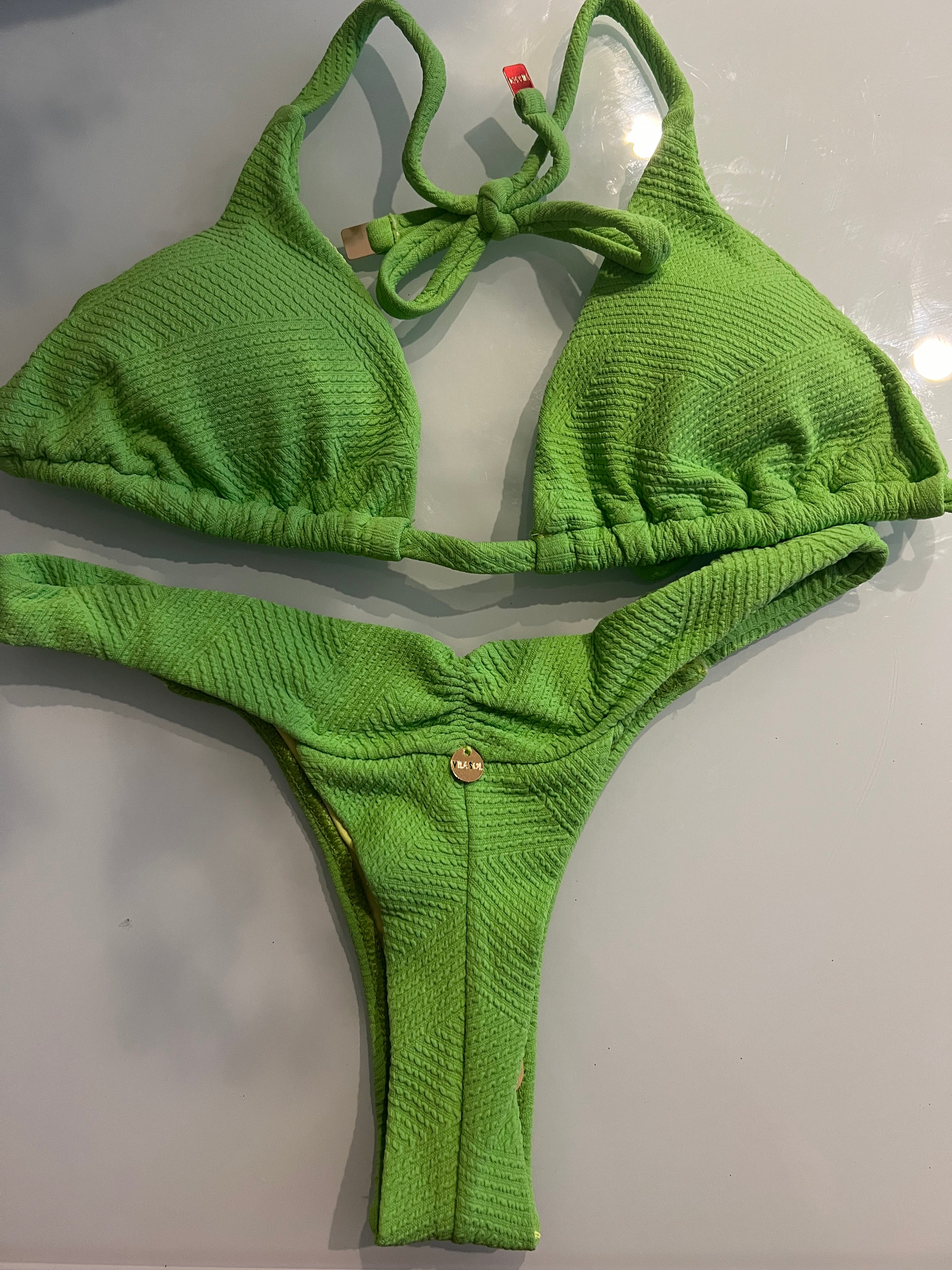 Polyamide Triangle Bikini with Textured Fabric