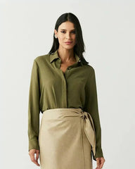 Elegant Green Chiffon Shirt - Accyoli Concept Fashion