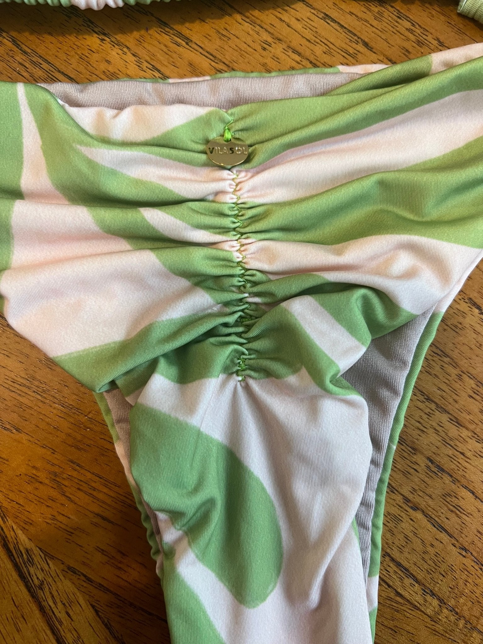 Fully Lined Triangle Stamped Bikini with Padded Cups and Adjustable Side Tie Panties - Accyoli Concept Fashion